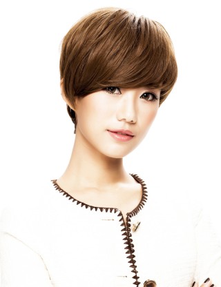 Wigs2you 全假髮 女士短髮直髮 帥氣劉海短髮 蓬松逼真假髮套仿真髮W-1010